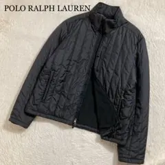 ポロラルフローレン キルティングジャケット 中綿入り 裏地フリース ブラック