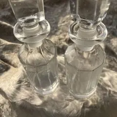 クリアガラス八角形醤油さし2個セット