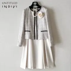 極美品✨アンタイトル ツイードジャケット ワンピース フォーマル M〜L