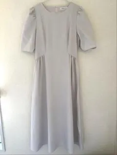 【美品】NATURAL BEAUTY BASICサイドギャザーワンピース