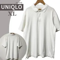 美品✨ユニクロ エアリズム ポロシャツ ホワイト XL 涼感 メンズ クールビズ