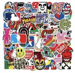 大人気の為再入荷⭐︎スケボーステッカーセット 100枚入り 防水シールオシャレ