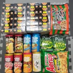 お菓子まとめ売り　お菓子詰め合わせ　チョコ　せんべい　チップスター　グミセットのサムネイル