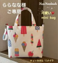 可愛いmini bag Cath アイスクリーム❤️Handmade