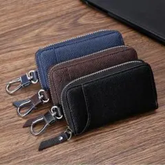 ★送料無料★　新品　キーケース　カードケース　6連キーリング　メンズ　ブラウン