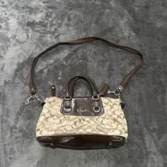 COACH　コーチ　2way　ハンドバッグ　ワンショルダー　シグネチャー　ロゴ