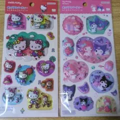 正規品　ハローキティ・マイメロ＆クロミ　わたあめカプセルシール　サンリオ