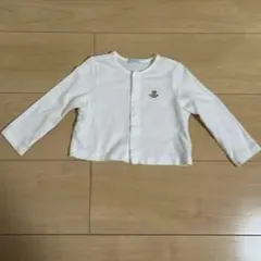 ミキハウス　ホワイト カーディガン