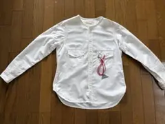 and wander アンドワンダー 長袖シャツ ホワイト