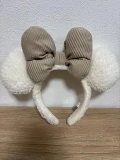 ミッキー型カチューシャ リボン付き