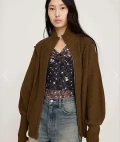 SLY モールジップアップカーディガン