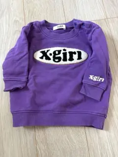 【期間限定値下げ】x-girl 紫色 トレーナー