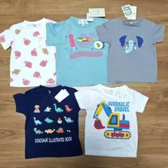 ⑫新品　９０センチ　男の子　半袖　Tシャツ　４枚セット　かっこいい　綿１００％
