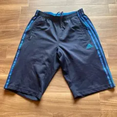 adidas ハーフパンツ トラックショーツ ネイビー M 3本ライン