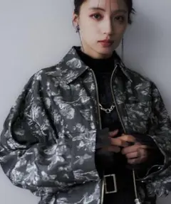 4/30 21時迄タイムセール HARE フラワーガラデニムシャツジャケット