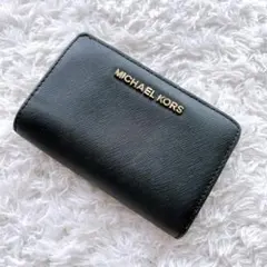 MICHAEL KORS 三つ折り財布 ブラック がま口 - メルカリ