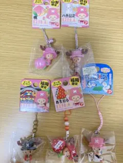 ご当地チョッパー５点セット　ワンピースONE PIECE ストラップキーホルダー