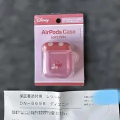 【新品未使用】AirPodsソフトケース ディズニー ミニーマウス　保証書付きのサムネイル