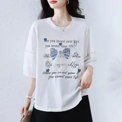 夏物 Tシャツ おしゃれ＆カジュアル エレガント 綺麗め 切り替 大人気