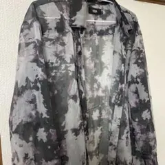 アズール　シャツ　シースルー　総柄