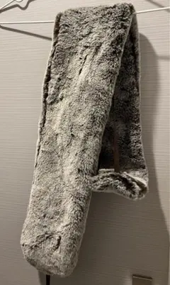 グレー ファー マフラー