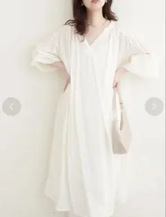 新品【natural couture】シアーシャツワンピ（ベルト、ペチコート付）