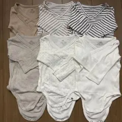 h&m 長袖ラップボディスーツ (68) 6枚セット