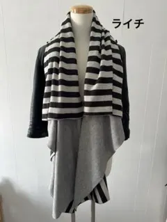 ライチ　リバーシブルホール　ストライプデザイントップス