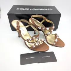 【美品】DOLCE&GABBANA ドルチェ&ガッバーナ ビジュー サンダルのサムネイル