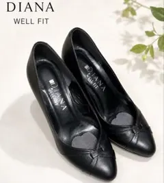 美品✨　DIANA ダイアナ　WELL FIT 日本製パンプス ブラック