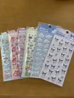 サンリオキャラクターぷくっとシール6枚セットクロミちゃんシナモロール