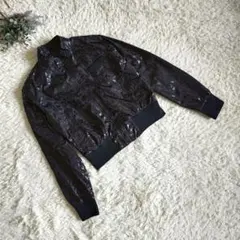 【chuxxx】ジャケット/アウター/M/ヒョウ柄/ブラック/平成ギャル/派手