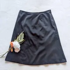 美品　フォーマルタイトスカート　黒　13号　ひざ丈　ストレッチ　ブラック　通勤