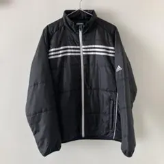 adidas ゴルフブラック ナイロンジャケット 中綿入りLサイズ