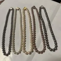 パールネックレスセット 5色