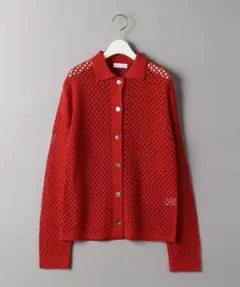 ★美品★ ビューティ＆ユース　メッシュニットシャツカーディガンのサムネイル