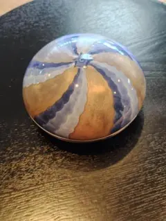 有田福珠窯染錦流水丸蓋物 有田福珠窯染錦流水丸蓋物 - メルカリ