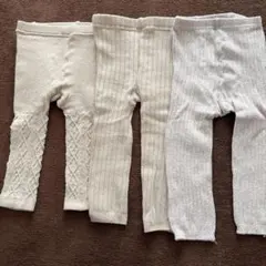 ベビー レギンス 3点セット アイボリー