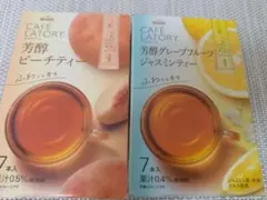 カフェラトリー 芳醇ピーチティー7本、芳醇グレープフルーツジャスミンティー7本のサムネイル
