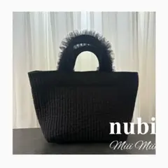ヌビトート ヌビバッグ 韓国nubi トートバッグ ハンドメイド チュール 黒