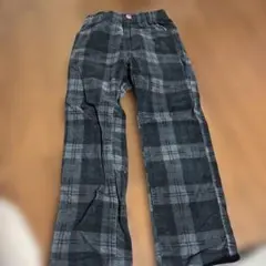 110cm ブルー系チェック 長ズボン