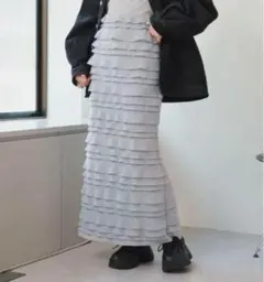 kastane カットフリルIラインスカート　カスタネ