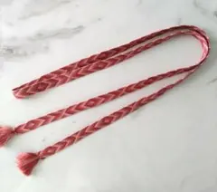 帯締め 正絹 ピンク バイヤスデザイン