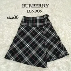 BURBERRY LONDON 巻きスカート ノバチェック サイズ36