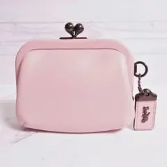 COACH キスロック がま口 財布 ピンク コインケース 68326