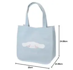 【新品未使用品】【タグ付き】ふわふわワッペントートバッグ シナモロール サンリオ