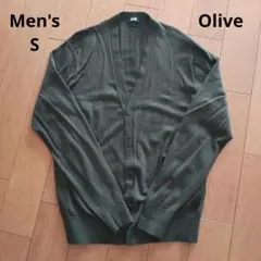UNIQLO メリノVネックカーディガン オリーブS