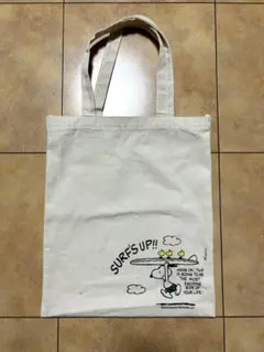 スヌーピー 生成りトートバッグ 37cm×32cm