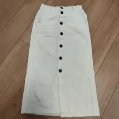 GU 코듀로이 롱 스커트 아이보리 M