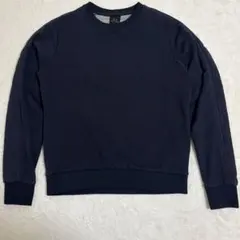 ARMANI EXCHANGE トレーナー S ネイビー 立体ロゴ キルティング